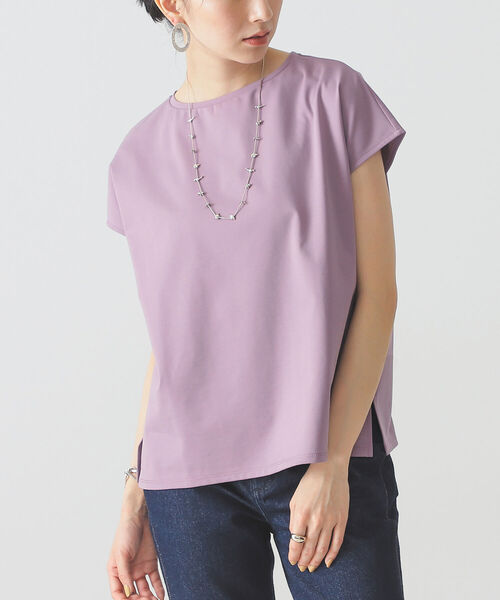 BEAMS LIGHTS(ビームスライツ)の「BEAMS LIGHTS / 強撚 フレンチスリーブ プルオーバー(Tシャツ/カットソー・レディース・ネイビー/ミント/ラベンダー/ホワイト系その他6・ONE SIZE)」の12枚目の写真