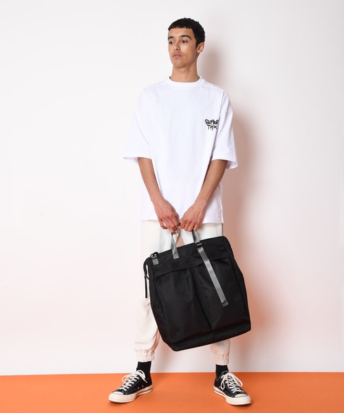 SUPERTHANKS（スーパーサンクス）の「ワンポイント＆バックプリントビッグシルエットTシャツ（ユニセックス）（Tシャツ/カットソー・メンズ・ホワイト/ブラック/ミント・M/L/S）」の17枚目の写真