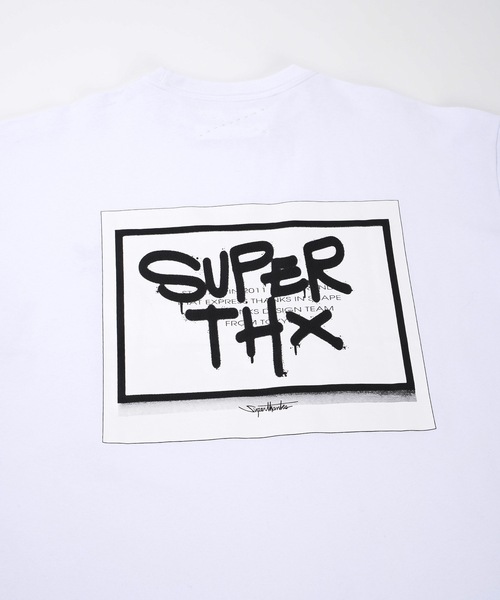 SUPERTHANKS（スーパーサンクス）の「ワンポイント＆バックプリントビッグシルエットTシャツ（ユニセックス）（Tシャツ/カットソー・メンズ・ホワイト/ブラック/ミント・M/L/S）」の18枚目の写真