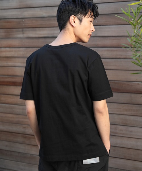 UNION STATION(ユニオンステーション)の「異素材切替デザインTシャツ/ストライプ柄(Tシャツ/カットソー・メンズ・ブラック/ホワイト・M/LL/L)」の5枚目の写真