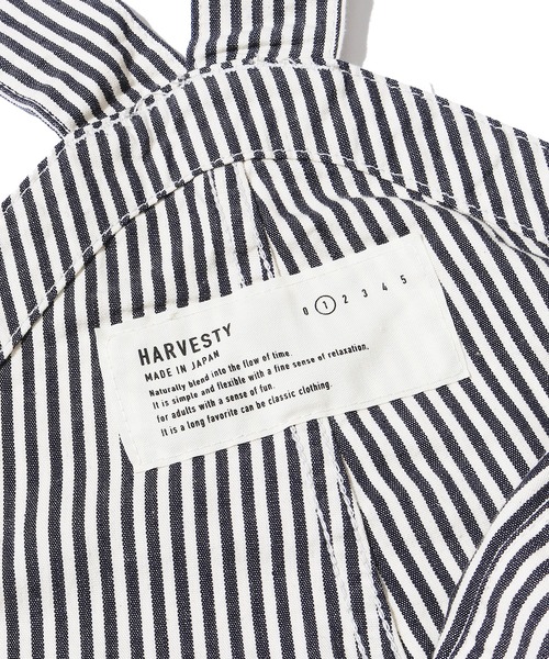 HARVESTY(ハーベスティ)の「HARVESTY/ハーベスティ ストライプオーバーオール オーバーサイズ ストライプ(サロペット/オーバーオール・メンズ・ホワイト系その他/ホワイト系その他2・1/2)」の9枚目の写真