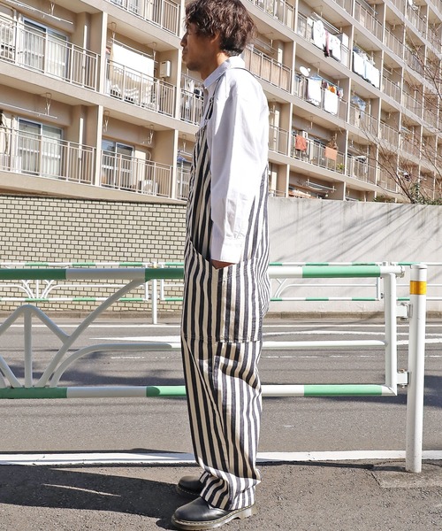 HARVESTY(ハーベスティ)の「HARVESTY/ハーベスティ ストライプオーバーオール オーバーサイズ ストライプ(サロペット/オーバーオール・メンズ・ホワイト系その他/ホワイト系その他2・1/2)」の3枚目の写真