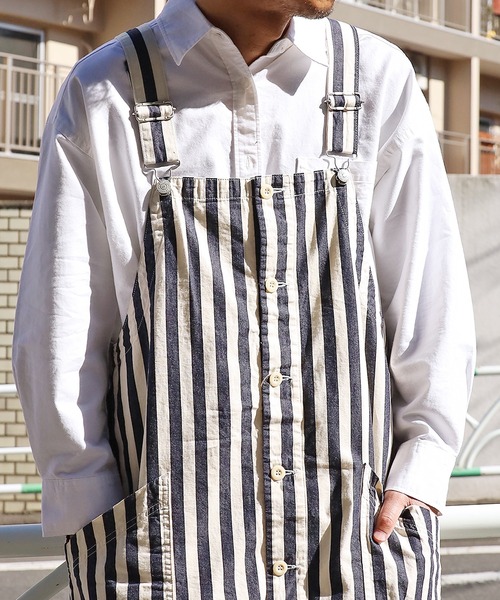 HARVESTY(ハーベスティ)の「HARVESTY/ハーベスティ ストライプオーバーオール オーバーサイズ ストライプ(サロペット/オーバーオール・メンズ・ホワイト系その他/ホワイト系その他2・1/2)」の20枚目の写真