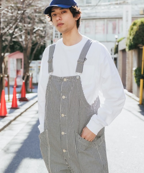 HARVESTY(ハーベスティ)の「HARVESTY/ハーベスティ ストライプオーバーオール オーバーサイズ ストライプ(サロペット/オーバーオール・メンズ・ホワイト系その他/ホワイト系その他2・1/2)」の15枚目の写真