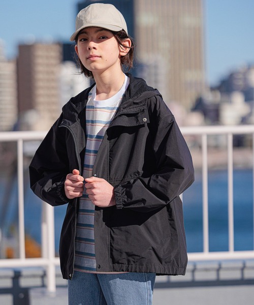 GLOBAL WORK（グローバルワーク）の「AND YUA ANY/撥水マウンテンパーカー/261478（マウンテンパーカー・キッズ・ブラック/ベージュ・150cm/160cm）」の3枚目の写真