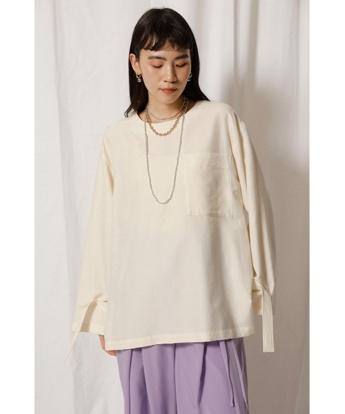 crie conforto（クリーコンフォルト）の「ショルダー釦ブラウス（シャツ/ブラウス・レディース・ブラック/オフホワイト/イエロー・SMALL/MEDIUM）」の16枚目の写真