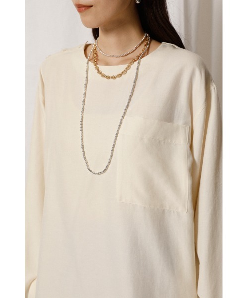 crie conforto（クリーコンフォルト）の「ショルダー釦ブラウス（シャツ/ブラウス・レディース・ブラック/オフホワイト/イエロー・SMALL/MEDIUM）」の19枚目の写真