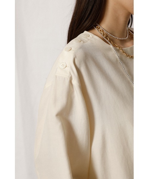 crie conforto（クリーコンフォルト）の「ショルダー釦ブラウス（シャツ/ブラウス・レディース・ブラック/オフホワイト/イエロー・SMALL/MEDIUM）」の20枚目の写真