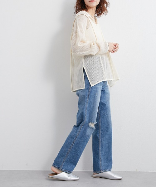 CIAOPANIC TYPY（チャオパニックティピー）の「コットンメッシュパッチワークプルオーバー（Tシャツ/カットソー・レディース・ブラック/ブルー/アイボリー・ONE SIZE）」の9枚目の写真