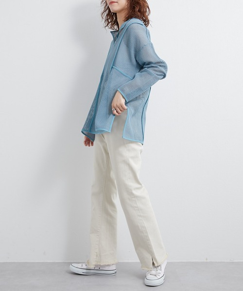 CIAOPANIC TYPY（チャオパニックティピー）の「コットンメッシュパッチワークプルオーバー（Tシャツ/カットソー・レディース・ブラック/ブルー/アイボリー・ONE SIZE）」の11枚目の写真