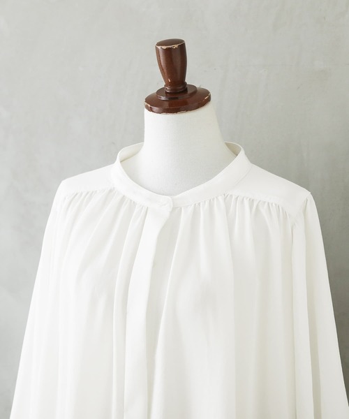 osharewalker（オシャレウォーカー）の「【廃盤】『ヴィンテージサテンロングギャザーワンピース』（シャツワンピース・レディース・ブラック/ライム/オフホワイト・FREE）」の22枚目の写真