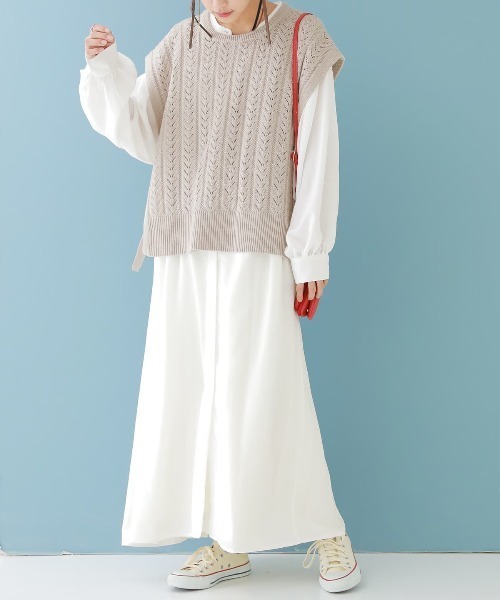 osharewalker（オシャレウォーカー）の「【廃盤】『ヴィンテージサテンロングギャザーワンピース』（シャツワンピース・レディース・ブラック/ライム/オフホワイト・FREE）」の20枚目の写真