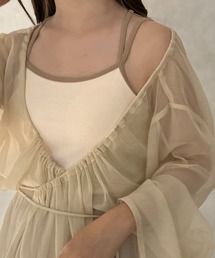 【apres jour clair】カップ付きバッククロスキャミソール【ZOZOTOWN限定アイテム】