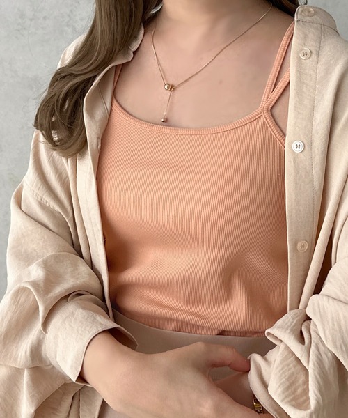 apres jour clair(アプレジュールクレア)の「【apres jour clair】カップ付きバッククロスキャミソール【ZOZOTOWN限定アイテム】(キャミソール・レディース・ダークブラウン/ベージュ/アイボリー/ブラック/ピンク/グレー/オレンジ系その他/グリーン系その他/ベージュ系その他/ブラウン系その他/その他/ホワイト系その他2/イエロー系その他・X-LARGE/フリー)」の12枚目の写真