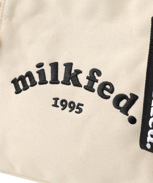 MILKFED.（ミルクフェド）の「RUFFLE MINI BAG/２WAY　キャンバス　ミニトートバッグ（ショルダーバッグ・レディース・ホワイト/ブラック/レッド・ONE SIZE）」の7枚目の写真