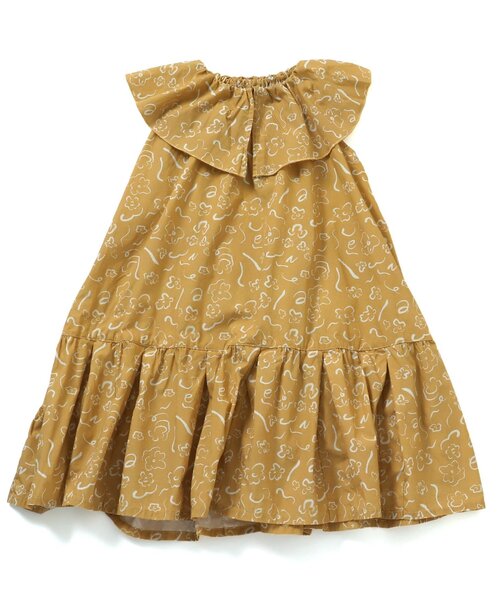 Ampersand（アンパサンド）の「premier 総柄ビッグカラーワンピース（ワンピース・キッズ・ベージュ/グレー/イエロー/グリーン・80/70/90/130/100/110/120/140）」の16枚目の写真