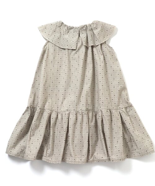 Ampersand（アンパサンド）の「premier 総柄ビッグカラーワンピース（ワンピース・キッズ・ベージュ/グレー/イエロー/グリーン・80/70/90/130/100/110/120/140）」の11枚目の写真