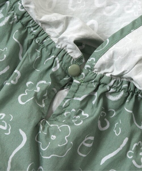 Ampersand（アンパサンド）の「premier 総柄ビッグカラーワンピース（ワンピース・キッズ・ベージュ/グレー/イエロー/グリーン・80/70/90/130/100/110/120/140）」の6枚目の写真