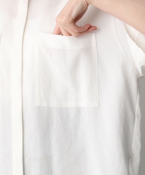 A part by（アパートバイ）の「スタンドカラーオーバーシャツ　276096（シャツ/ブラウス・レディース・ネイビー/オフホワイト/カーキ/オレンジ・FREE）」の13枚目の写真