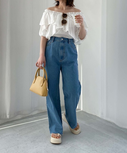 archives(アルシーヴ)の「クロスラッフルブラウス(シャツ/ブラウス・レディース・ブラック/ベージュ/オフホワイト・MEDIUM)」の20枚目の写真