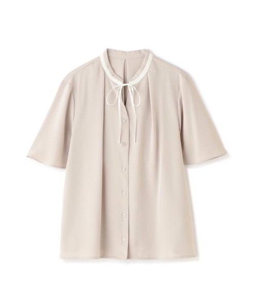 N.（N. Natural Beauty Basic）（エヌエヌナチュラルビューティーベーシック）の「◆バイカラーリボンブラウス（Tシャツ/カットソー・レディース・ブラック系その他/ライトベージュ/ナチュラル・MEDIUM）」の16枚目の写真