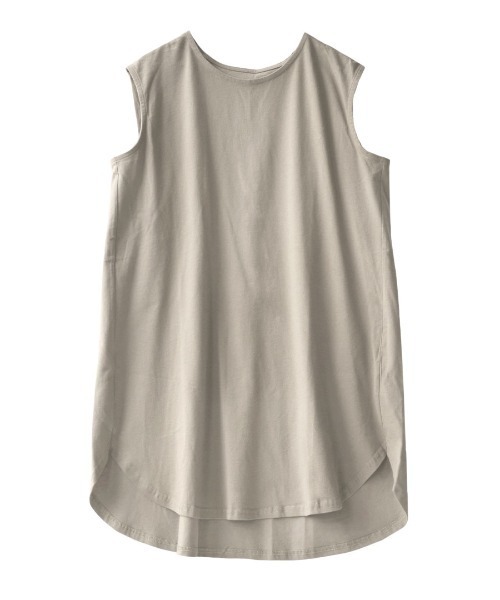 e-zakkamania stores(イーザッカマニアストアーズ)の「ノースリーブ コットンカットソー(Tシャツ/カットソー・レディース・オフホワイト/ブラック/ワインレッド/グレイッシュベージュ/ダークラベンダー・M)」の10枚目の写真