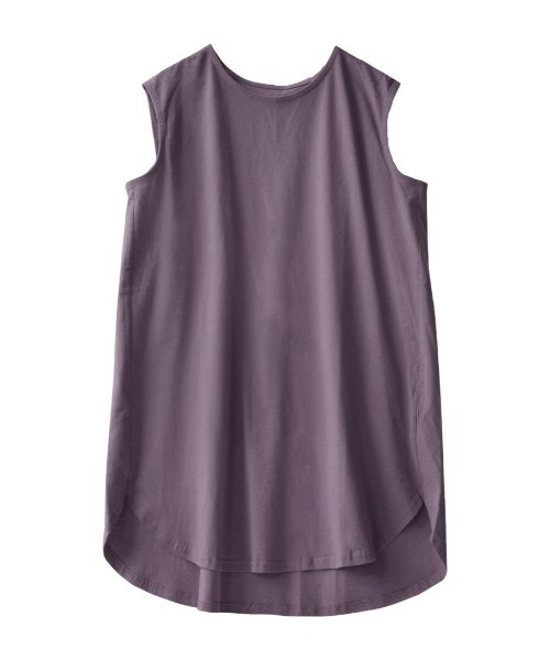 e-zakkamania stores(イーザッカマニアストアーズ)の「ノースリーブ コットンカットソー(Tシャツ/カットソー・レディース・オフホワイト/ブラック/ワインレッド/グレイッシュベージュ/ダークラベンダー・M)」の19枚目の写真