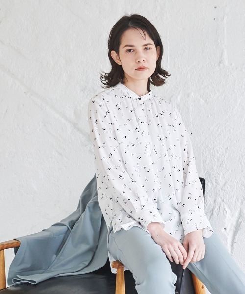 la.f…(ラエフ)の「【20周年限定アイテム】プリントバンドカラーシャツ(シャツ/ブラウス・レディース・ホワイト系その他/ブラック系その他・9号/7号)」の15枚目の写真