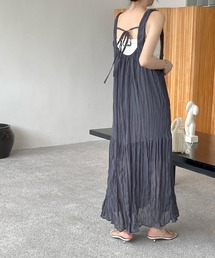 ワッシャーシフォンキャミワンピース
