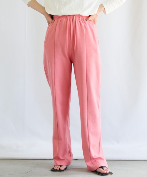 select MOCA（セレクトモカ）の「センターラインリラックスパンツ（スウェットパンツ・レディース・ライトグレー/ブラック/ピンク・FREE）」の7枚目の写真