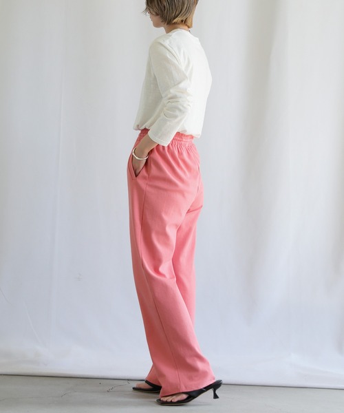 select MOCA（セレクトモカ）の「センターラインリラックスパンツ（スウェットパンツ・レディース・ライトグレー/ブラック/ピンク・FREE）」の11枚目の写真