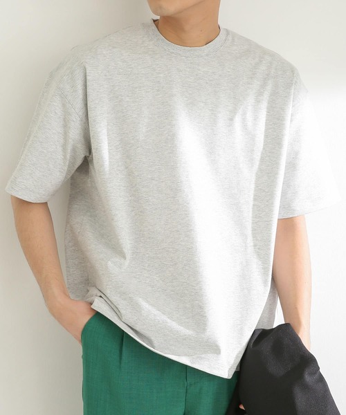 SENSE OF PLACE by URBAN RESEARCH(センスオブプレイスバイアーバンリサーチ)の「ヘビーウエイトTシャツ(5分袖)(Tシャツ/カットソー・メンズ・アイボリー/グリーン/ライトグレー/ネイビー・MEDIUM/LARGE)」の3枚目の写真