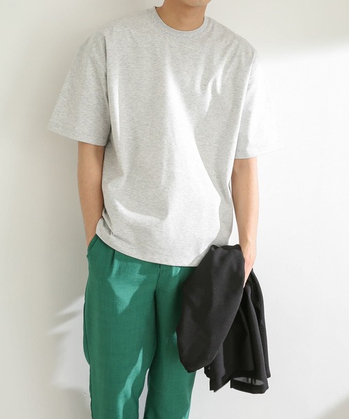 SENSE OF PLACE by URBAN RESEARCH(センスオブプレイスバイアーバンリサーチ)の「ヘビーウエイトTシャツ(5分袖)(Tシャツ/カットソー・メンズ・アイボリー/グリーン/ライトグレー/ネイビー・MEDIUM/LARGE)」の6枚目の写真