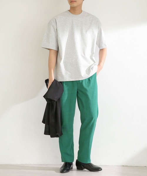 SENSE OF PLACE by URBAN RESEARCH(センスオブプレイスバイアーバンリサーチ)の「ヘビーウエイトTシャツ(5分袖)(Tシャツ/カットソー・メンズ・アイボリー/グリーン/ライトグレー/ネイビー・MEDIUM/LARGE)」の9枚目の写真