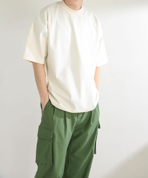 SENSE OF PLACE by URBAN RESEARCH(センスオブプレイスバイアーバンリサーチ)の「ヘビーウエイトTシャツ(5分袖)(Tシャツ/カットソー・メンズ・アイボリー/グリーン/ライトグレー/ネイビー・MEDIUM/LARGE)」の12枚目の写真