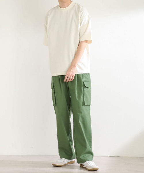 SENSE OF PLACE by URBAN RESEARCH(センスオブプレイスバイアーバンリサーチ)の「ヘビーウエイトTシャツ(5分袖)(Tシャツ/カットソー・メンズ・アイボリー/グリーン/ライトグレー/ネイビー・MEDIUM/LARGE)」の14枚目の写真