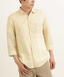 a.v.v | 【新色登場】【ハイブリッドリネン】麻ポリエスエル7分袖シャツ(シャツ/ブラウス)