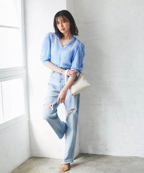 RIVE DROITE（リヴドロワ）の「メッシュ型押し2WAYミニバッグ（ハンドバッグ・レディース・ブラック/アイボリー・FREE）」の12枚目の写真