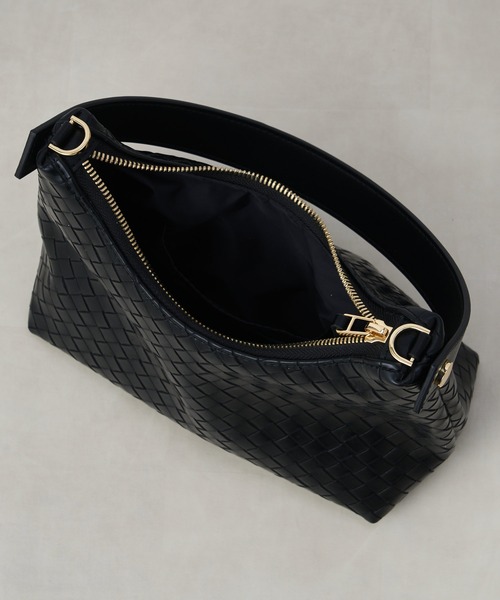 RIVE DROITE（リヴドロワ）の「メッシュ型押し2WAYミニバッグ（ハンドバッグ・レディース・ブラック/アイボリー・FREE）」の5枚目の写真