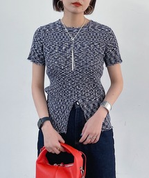 PAGEBOY | ダメージ半袖ニット(ニット/セーター)