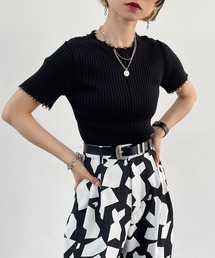 PAGEBOY | ダメージ半袖ニット(ニット/セーター)