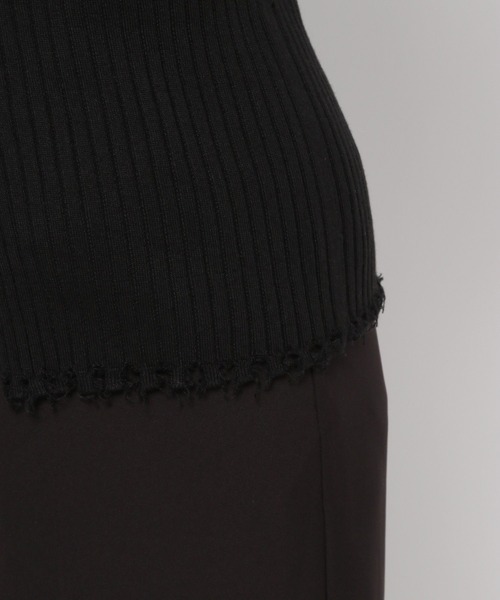 PAGEBOY（ページボーイ）の「ダメージ半袖ニット（ニット/セーター・レディース・ブラック/ネイビー/オフホワイト・FREE）」の10枚目の写真