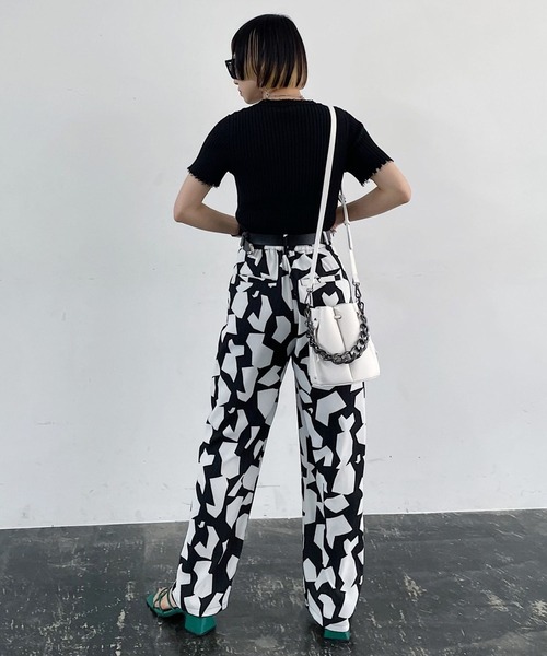 PAGEBOY（ページボーイ）の「ダメージ半袖ニット（ニット/セーター・レディース・ブラック/ネイビー/オフホワイト・FREE）」の21枚目の写真