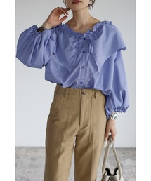 Bonjour Sagan | 【2022 S/S 新作】フリルカラーブラウス(シャツ/ブラウス)