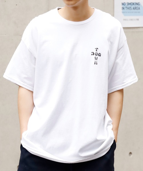 DOGTOWN(ドッグタウン)の「DOGTOWN/ドッグタウン Closs Logo S/S TEE 半袖ロゴTシャツ(Tシャツ/カットソー・メンズ・ブラック×レッド/ブラック×グリーン/ホワイト×ブラック/ブラック×ホワイト・M/L/XL)」の18枚目の写真
