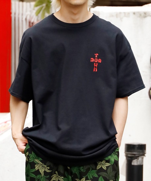 DOGTOWN(ドッグタウン)の「DOGTOWN/ドッグタウン Closs Logo S/S TEE 半袖ロゴTシャツ(Tシャツ/カットソー・メンズ・ブラック×レッド/ブラック×グリーン/ホワイト×ブラック/ブラック×ホワイト・M/L/XL)」の20枚目の写真
