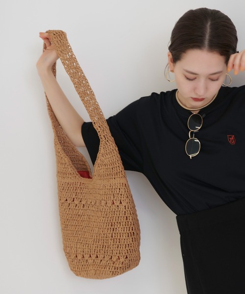 TINA：JOJUN（ティーナジョジュン）の「ペーパー トートバッグ TINA：JOJUN（かごバッグ・レディース・ベージュ・F）」の14枚目の写真