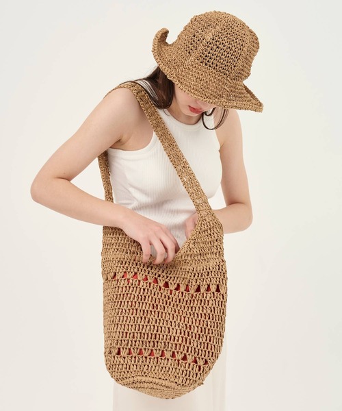 TINA：JOJUN（ティーナジョジュン）の「ペーパー トートバッグ TINA：JOJUN（かごバッグ・レディース・ベージュ・F）」の17枚目の写真