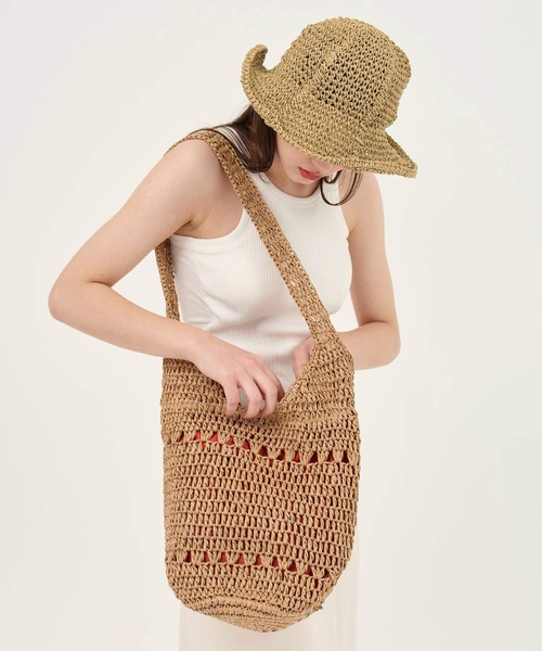 TINA：JOJUN（ティーナジョジュン）の「ペーパー トートバッグ TINA：JOJUN（かごバッグ・レディース・ベージュ・F）」の20枚目の写真