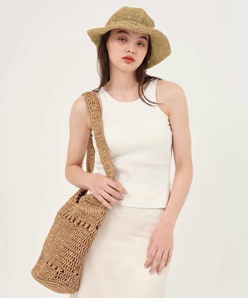 TINA：JOJUN（ティーナジョジュン）の「ペーパー トートバッグ TINA：JOJUN（かごバッグ・レディース・ベージュ・F）」の21枚目の写真